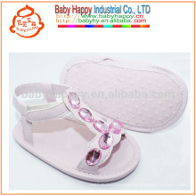 Italy rhinestone flat sandal cute baby walking shoes